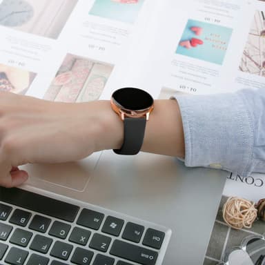 Silikoninen kellohihna Samsung Galaxy Watch Activelle Musta 22 mm
