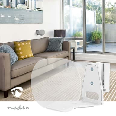 Nedis Kaiutinteline | Sopii käytettäväksi: Sonos® Era300 | Seinä | 5 kg | Kallistuva / Nivel | Kallistettava | Käänneltävä | ABS-Muovi / Metalli | Valkoinen