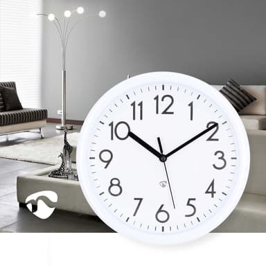 Nedis Seinäkello | Halkaisija: 220 mm | Muovi | Valkoinen
