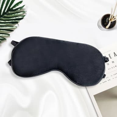 Nukkumisnaamari säädettävä Mulberry silkki Musta