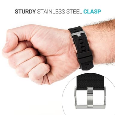 Fitbit Carge 2 ranneke - musta S