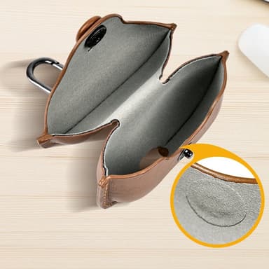 Naarmuuntumaton PU-suojakotelo koukulla AirPodeille. Musta Airpods 3