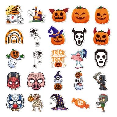 Halloween-tarrat 50 kpl Monivärinen