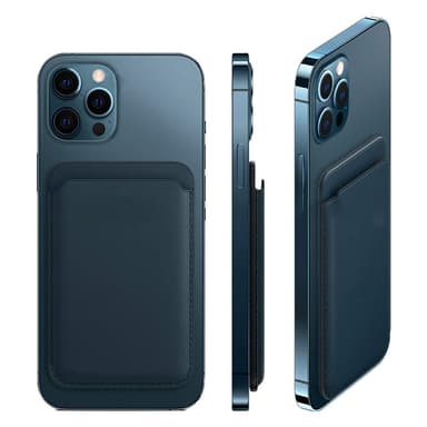 Magneettikorttiteline iPhone 12/13 -sarjan PU-nahkaa musta