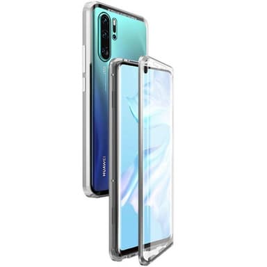 Huawei P30 Pro magneettikuori näytönsuojalla - hopea