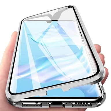 Huawei P30 Pro magneettikuori näytönsuojalla - hopea