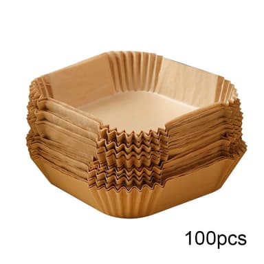Air Fryer kertakäyttöpaperi rasvakeittimeen 16 cm 100 kpl luonnonvärinen