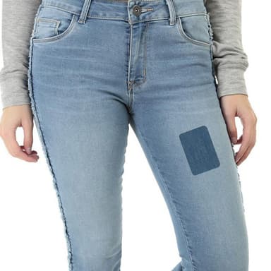 Neliön muotoiset silitettävät paikat farkuille 5 kpl Denim sininen 12.5x12.5 cm