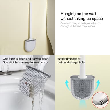 WC-harja pidikkeellä TPU Valkoinen