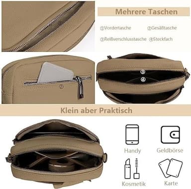 Crossbody Laukku Olkahihnalaukku PU-nahkaa Khaki