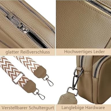 Crossbody Laukku Olkahihnalaukku PU-nahkaa Khaki