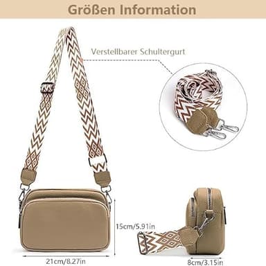 Crossbody Laukku Olkahihnalaukku PU-nahkaa Khaki