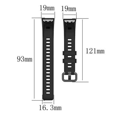 Huawei Band 3/3 Pro / 4 Pro -rannekoru musta TPU
