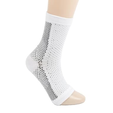 Lyhyet kompressiosukat avoimella kärjellä 1 pari Valkoinen L/XL