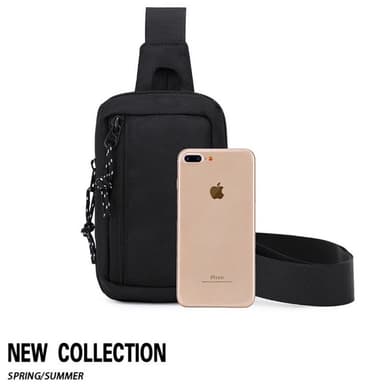 Kevyt crossbody laukku 12x19x3 cm