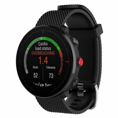 Polar Vantage M (22 mm) ranneke silikoni Musta