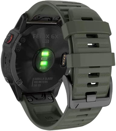 Garmin Fenix rannekoru silikoni armeijanvihreä