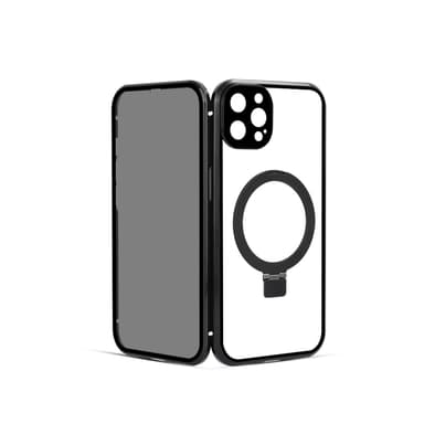 Magneettinen suojakotelo jalustalla iPhonelle Musta iPhone 15 Pro