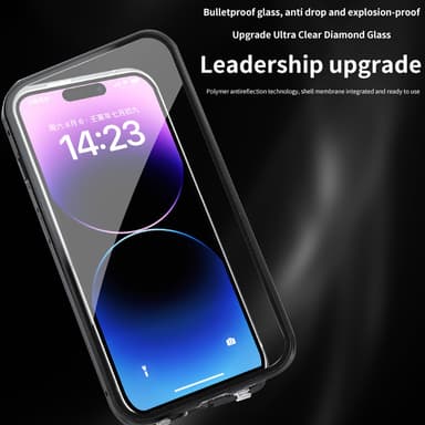Magneettinen suojakotelo jalustalla iPhonelle Musta iPhone 15 Pro