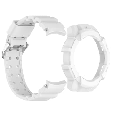 Kellon ranneke suojakotelolla Samsung Galaxy Watch 6 44mm:lle Valkoinen