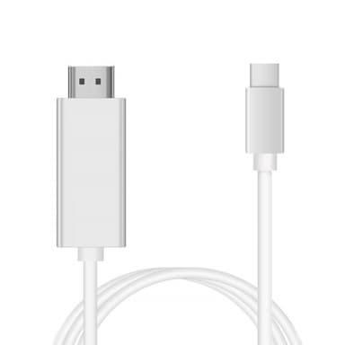 USB-C-HDMI-kaapeli 4K (2 metriä) Valkoinen