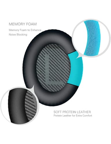 Korvatyynyt Bose QC35/25/15, AE2, AE 2i, AE 2w, SoundTrue, SoundLink Musta