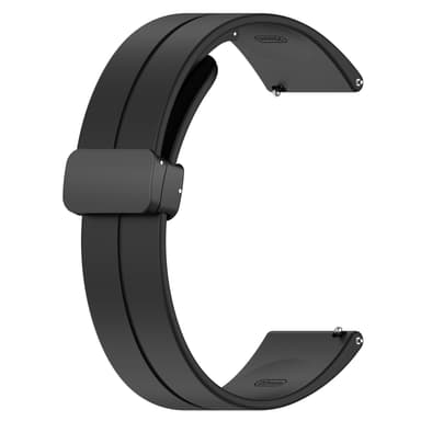 Kelloranneke magneettinen solki silikoni Musta 20 mm