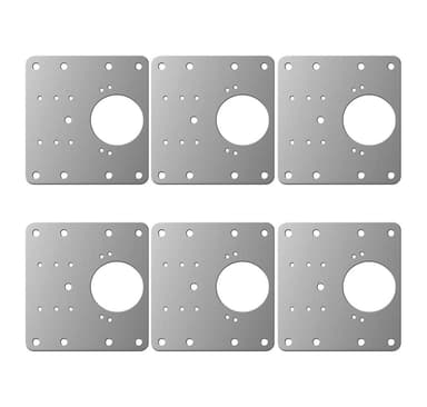 Korjauslevy saranoituihin huonekaluihin 9x9 cm ruostumaton teräs 6 kpl pakkaus