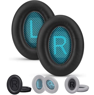 Korvatyynyt Bose QC35/25/15, AE2, AE 2i, AE 2w, SoundTrue, SoundLink Musta + Sininen
