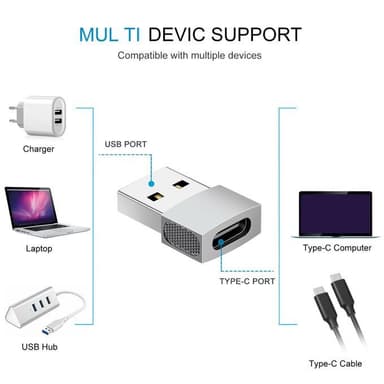 USB-C-USB-sovitin Musta