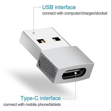 USB-C-USB-sovitin Musta