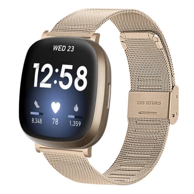 Fitbit Versa 3 / Sense rannekoru ruostumaton teräs kulta
