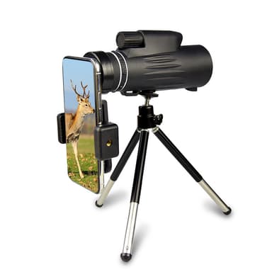 Monokulaarinen teleskooppi 12×50 Zoom BAK4 Prisma Musta