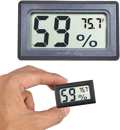Mini LCD kosteusmittari / lämpömittari harmaa