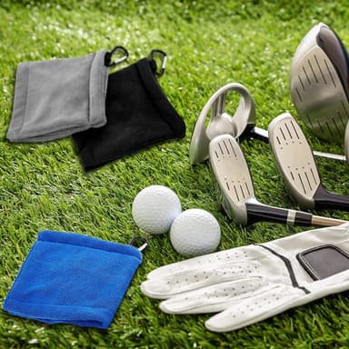 Golfpallon puhdistuspyyhe | Mikrokuituinen hunajakennokuvio Sininen