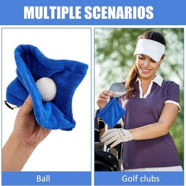 Golfpallon puhdistuspyyhe | Mikrokuituinen hunajakennokuvio Sininen