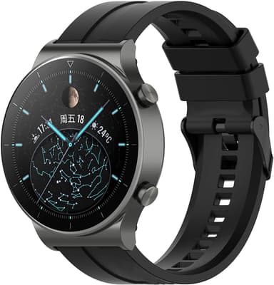 Huawei Watch GT2 Pro rannekoru silikoni Musta