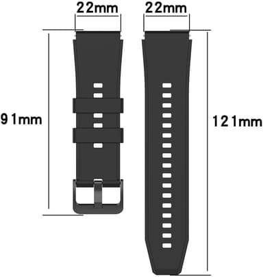 Huawei Watch GT2 Pro rannekoru silikoni Musta