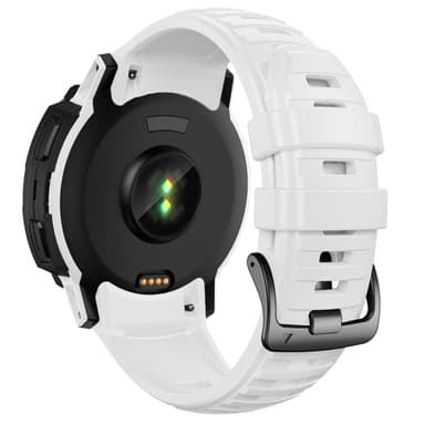 Silikoninen pikakiinnitysranneke Garmin Instinct 2X 26mm:lle Valkoinen