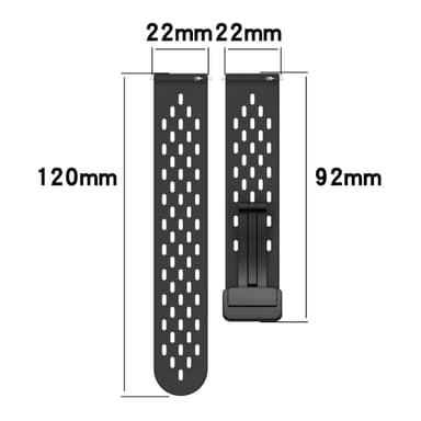22mm silikoniranneke Samsung Galaxy Watch 3 45mm/Galaxy Watch 46mm Musta
