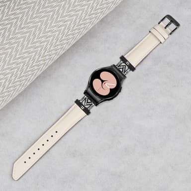 Rhinestone Black M-Type Link Watch Rannekello Samsung Galaxy Watch 4/5/6 -sarjalle Aprikoosi