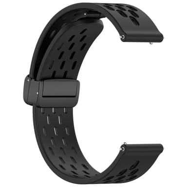 22mm silikoniranneke Samsung Galaxy Watch 3 45mm/Galaxy Watch 46mm Musta
