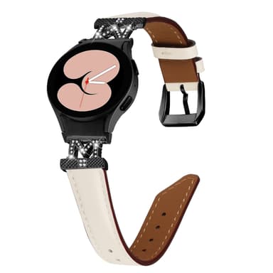 Rhinestone Black M-Type Link Watch Rannekello Samsung Galaxy Watch 4/5/6 -sarjalle Aprikoosi