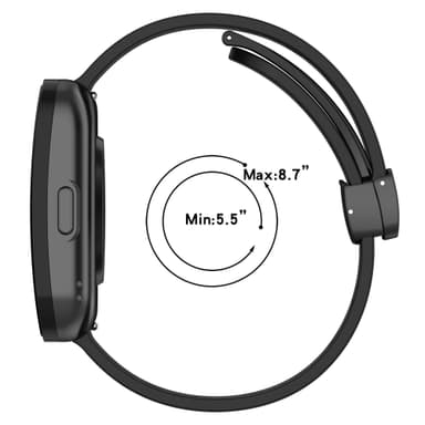 22mm silikoniranneke Samsung Galaxy Watch 3 45mm/Galaxy Watch 46mm Musta
