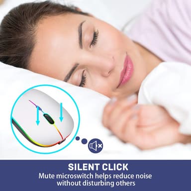 Langaton hiiri RGB-LED-kaksoistilassa Bluetooth/Wi-Fi Hopea