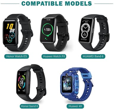 Huawei Watch Fit / Honor / Band / 4X Laturi ABS USB Musta
