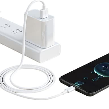 66W 6A supernopea USB-C-latauskaapeli, Yhteensopiva Huawein, Xiaomin kanssa Valkoinen 1 m