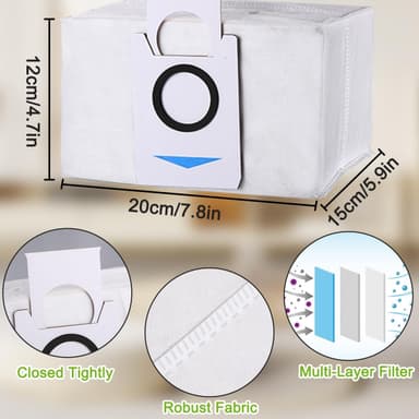 Tarvikkeet Ecovacs Deebot X1 Omni/Turbo Robottipölynimuriin 15 osaa