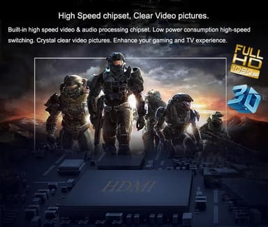 4x1 HDMI-kytkin ja äänenjakaja UHD 4K 3D HDMI 2.0 ARC Toslink + RCA