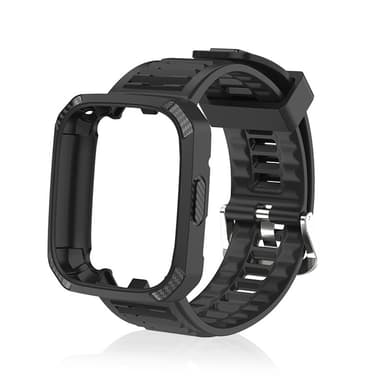 TPU-kelloranneke suojaavalla kehyksellä Redmi Watch 3:lle Musta